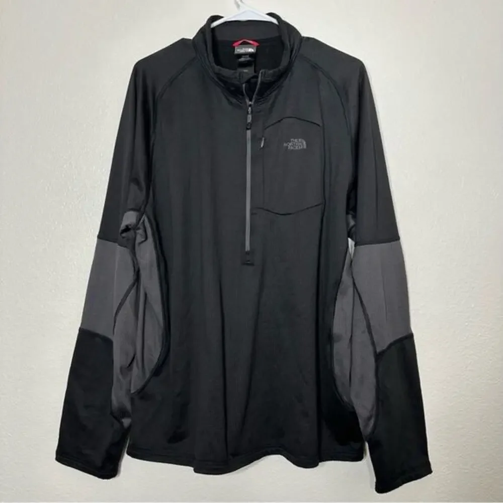 The North Face Black‎ and Gray Half Zip Pullover Mens XL